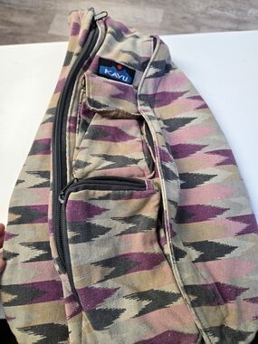 KAVU Aztec Sling Bag in Pink, Purple, Tan